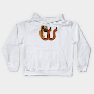 Dark Angel Letter W Ochre Kids Hoodie